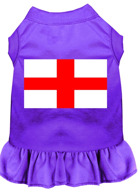 St Georges Cross Screen Print Dress Purple XL